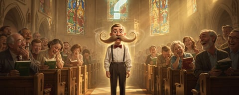Illustration for: No, You Can't Be Arrested for a Funny Fake Mustache in Alabama Church