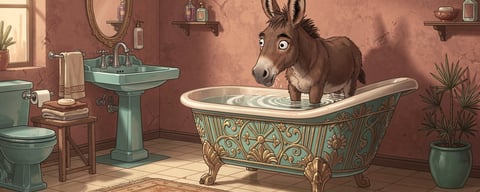 Illustration for: It is NOT illegal for a donkey to sleep in a bathtub in Arizona