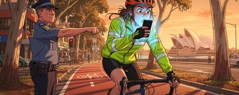 Illustration for: Aussie Cyclists Can Be Fined Over $1,000 for Texting While Riding
