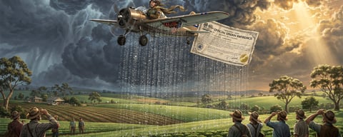 Illustration for: Victoria, Australia requires a license to make it rain