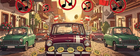 Illustration for: In Austria, Honking Your Horn Is Almost Always Illegal