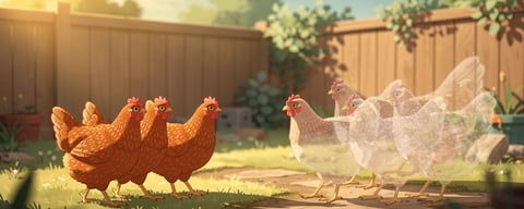 Illustration for: Various BC cities limit residents to 4 urban hens