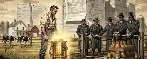 Illustration for: Canada banned margarine for 70 years, then provinces banned yellow margarine
