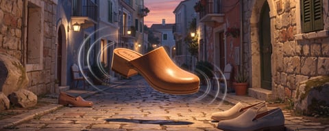 Illustration for: Noisy footwear is banned on the island of Capri