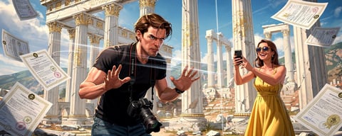 Illustration for: Greece Bans Commercial Photography at Ancient Sites Without a Permit