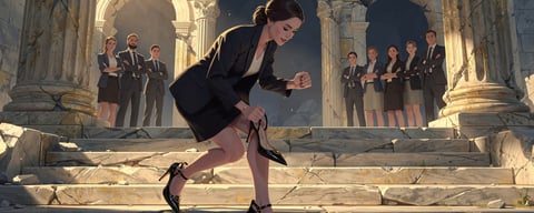 Illustration for: High Heels Banned at Greek Archaeological Sites to Protect Ancient Monuments