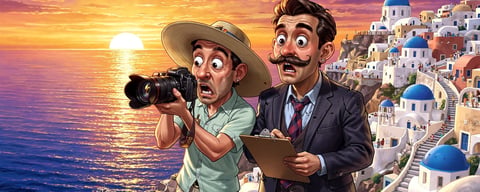 Illustration for: No, Greece Does NOT Require a Permit to Photograph a Sunset