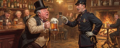 Illustration for: It's Illegal to Be Drunk in a British Pub — Yes, Really