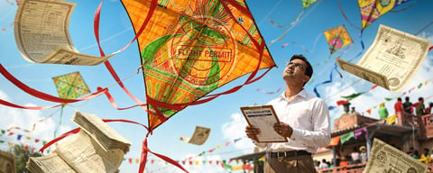 Illustration for: India Bans Killer Kite String — And Technically Requires a Pilot's Permit to Fly One