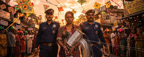 Illustration for: India Bans Glass-Coated Kite String (Manja) — It Can Get You Jailed
