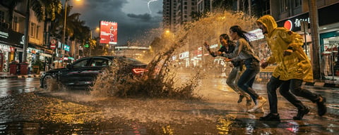 Illustration for: Malaysia Really Does Outlaw Splashing Pedestrians — But Not Just During Monsoon Season