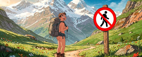 Illustration for: Bare Bums Banned in the Alps — But Only in One Swiss Canton
