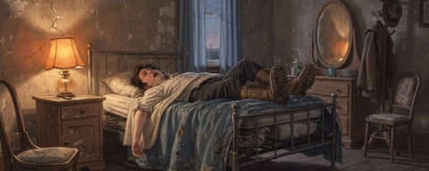 Illustration for: In North Dakota it is illegal to lie down and fall asleep with your shoes on
