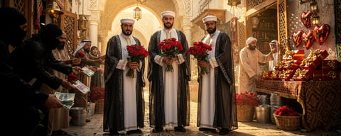 Illustration for: Saudi Arabia's War on Valentine's Day: Red Roses Were Contraband