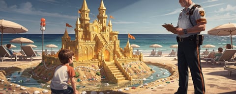 Illustration for: Building sandcastles can get you fined in Spain and Italy