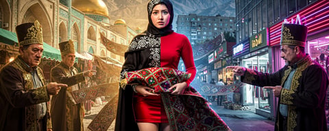 Illustration for: Tajikistan Bans 'Alien' Clothing — Hijabs AND Miniskirts Outlawed by Same Law