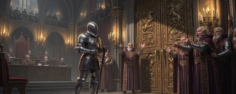Illustration for: It is illegal to wear a full suit of armour in Parliament