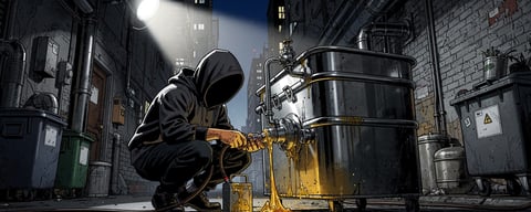 Illustration for: North Carolina has specific laws against stealing waste cooking oil
