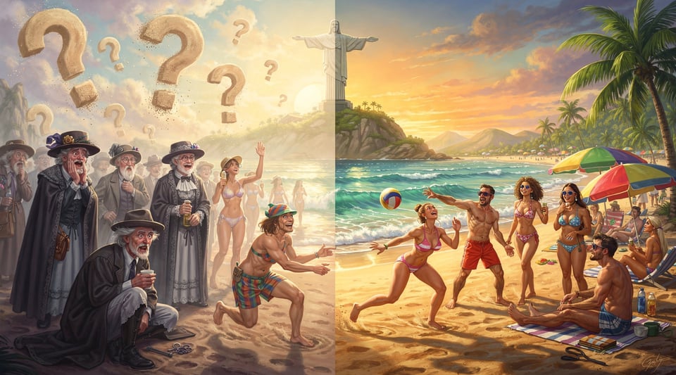 Illustration for: Brazil Bans Speedos and Revealing Swimwear on Public Beaches