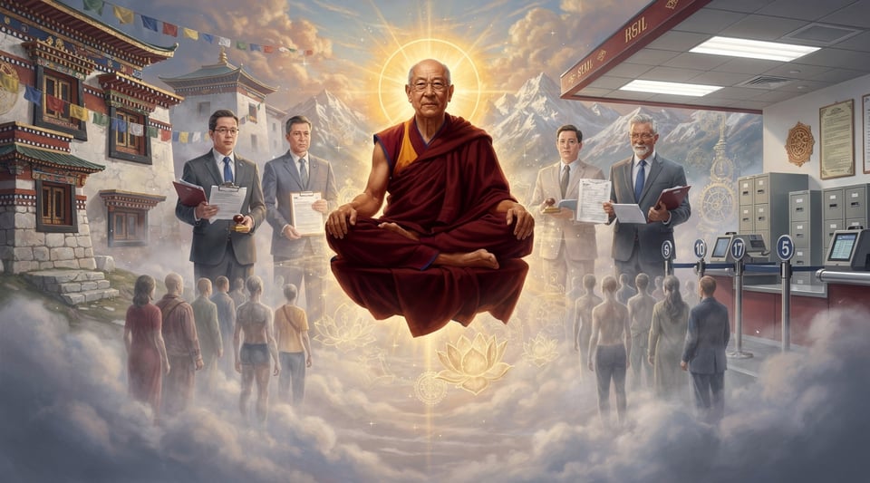 Illustration for: China Requires Government Permission to Reincarnate — But Only for Buddhist Lamas