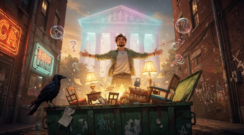 Illustration for: Dumpster Diving Isn't Federally Illegal in the US — But It's Complicated