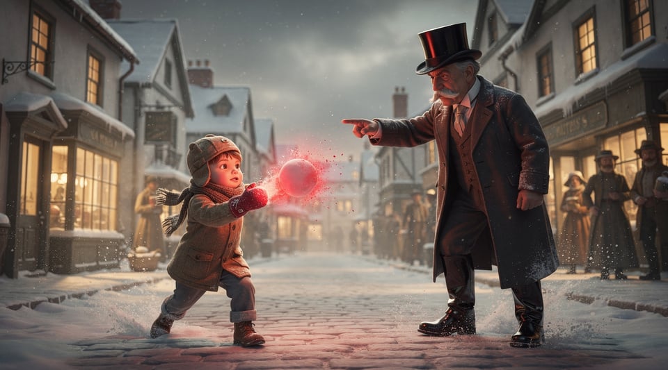 Illustration for: Esquimalt once banned throwing snowballs as "missiles"
