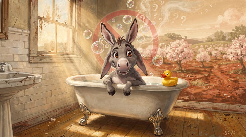 Illustration for: No, Georgia Has No Law Against Keeping a Donkey in Your Bathtub