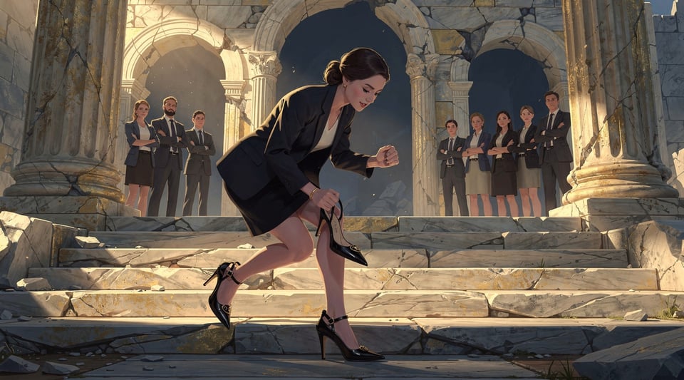 Illustration for: High Heels Banned at Greek Archaeological Sites to Protect Ancient Monuments