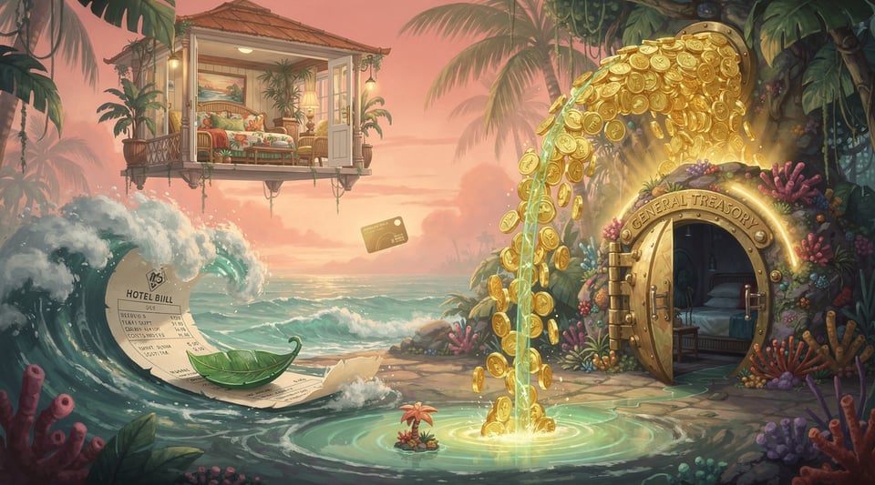 Illustration for: Hawaii Really Does Tax Your Hotel Room to Fight Climate Change — Sort Of