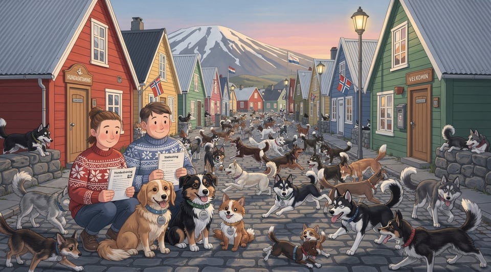 Illustration for: Iceland Requires All Dogs to Be Registered — But Thousands Aren't