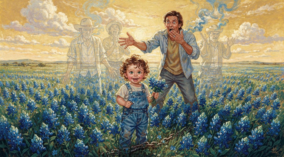 Illustration for: It's Illegal to Pick Texas Bluebonnets? Nope — Total Myth