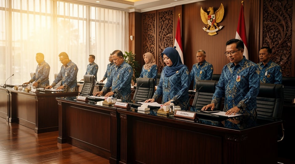 Illustration for: Indonesia Mandates Civil Servants Wear Official Batik Uniform — But Not Quite How You've Heard