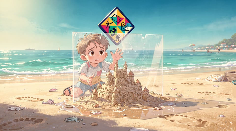 Illustration for: Building sandcastles is banned in Eraclea, Italy