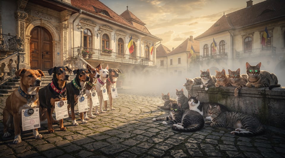 Illustration for: Romania's Cat Registration Law: Half True, Half Myth