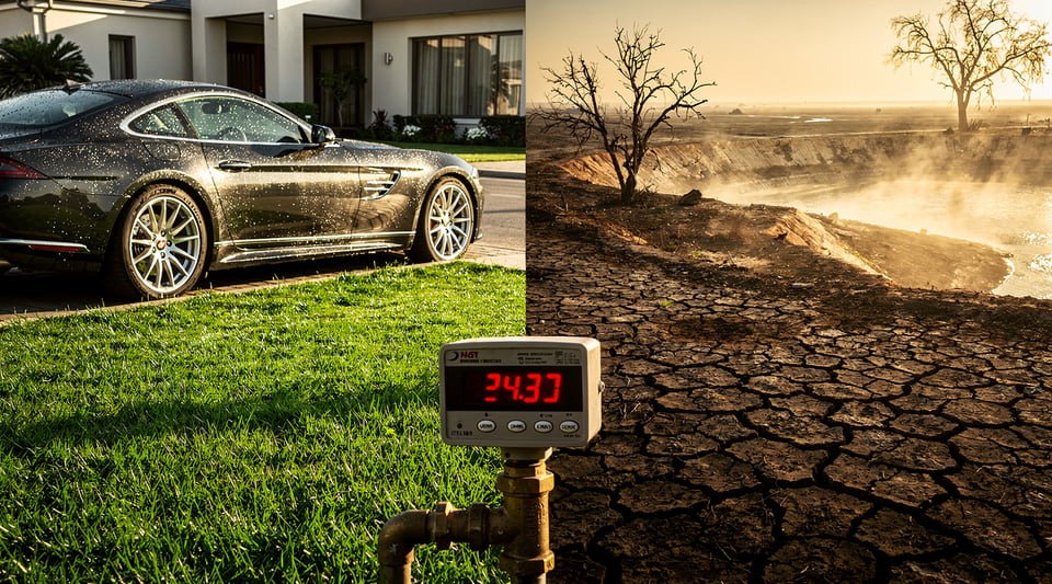 Illustration for: South Africa Bans Car Washing & Lawn Watering During Drought — But Not With R1M Fines