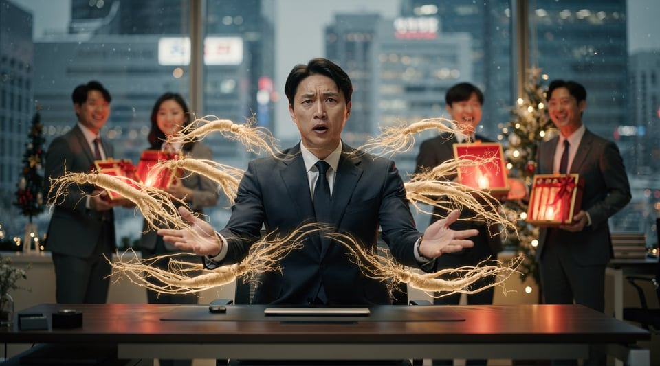 Illustration for: South Korea Does NOT Require Employers to Give Workers Free Ginseng