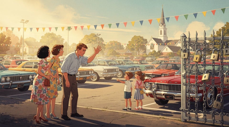 Illustration for: You Can't Buy a Car on Sunday in These 12+ US States — It's Actually Illegal