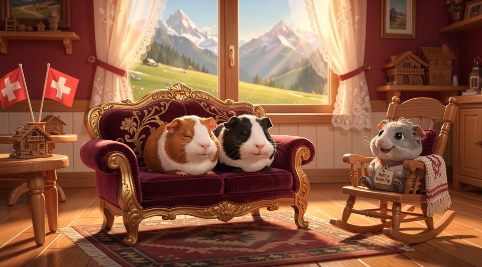 Illustration for: In Switzerland, you must own guinea pigs in pairs