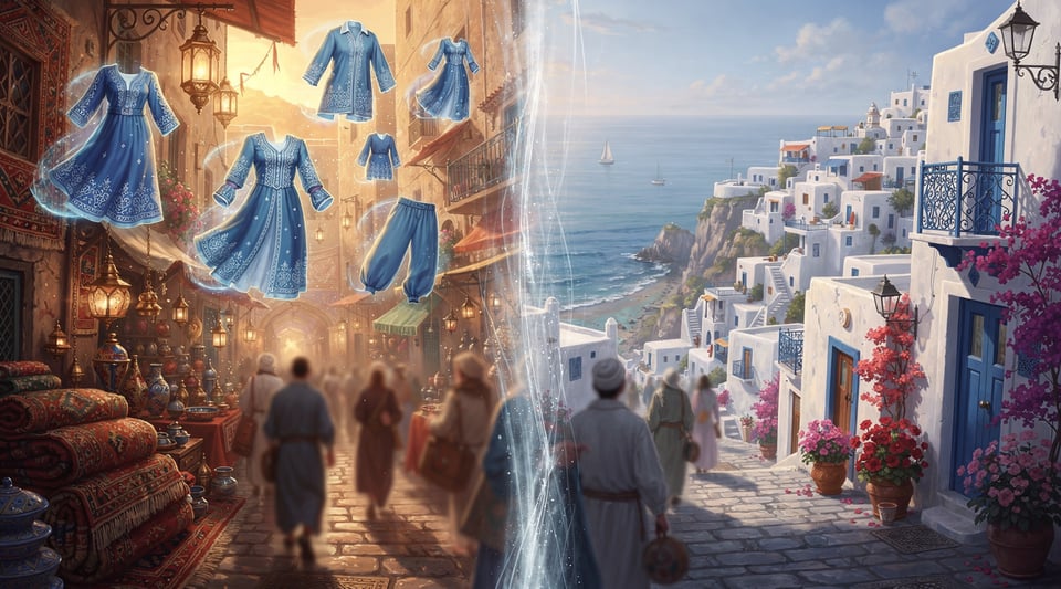 Illustration for: Tunisia Does NOT Ban Blue Clothing Imports — But Its Blue-Paint Law Is Real