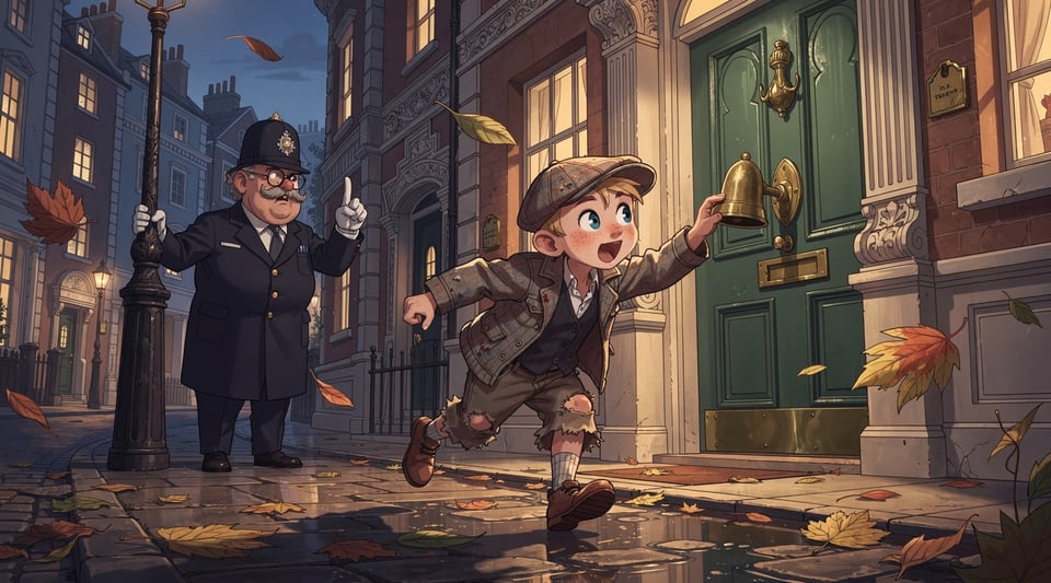 Illustration for: Ding-dong-ditch is technically illegal in London under anti-social behaviour laws