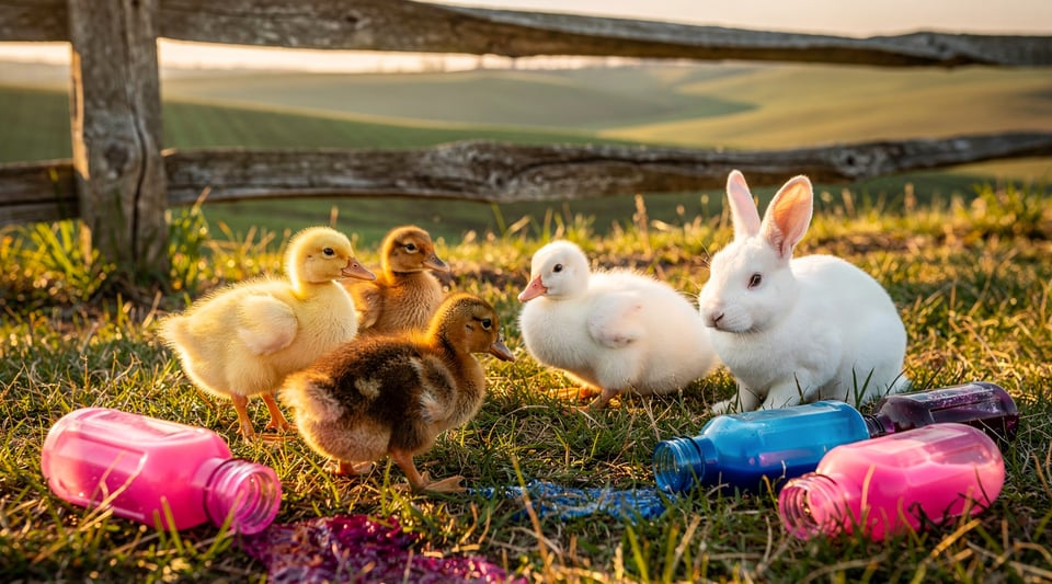 Illustration for: Kentucky bans dyeing baby chicks, ducklings, and rabbits for sale